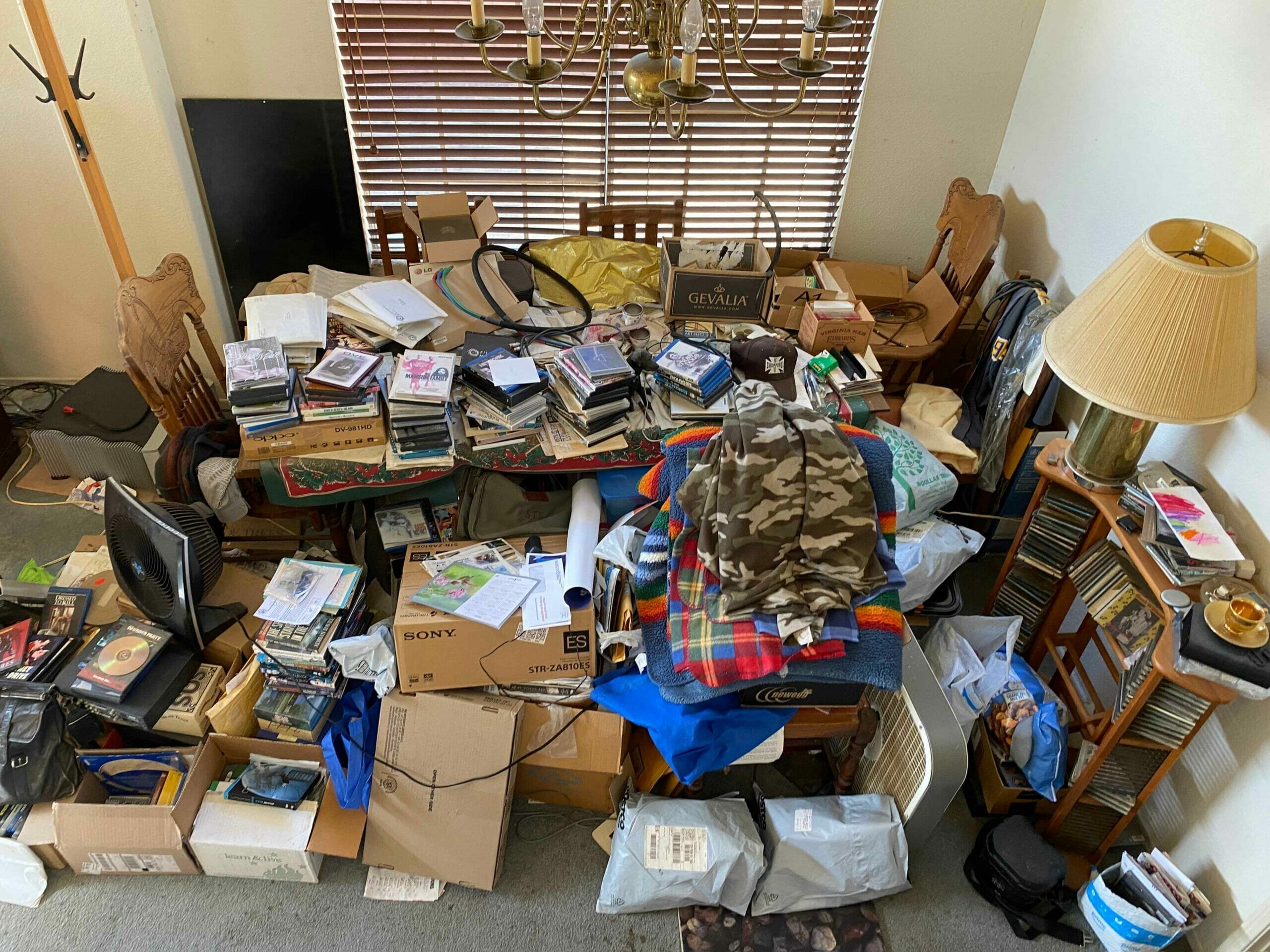 example of a hoarded home.