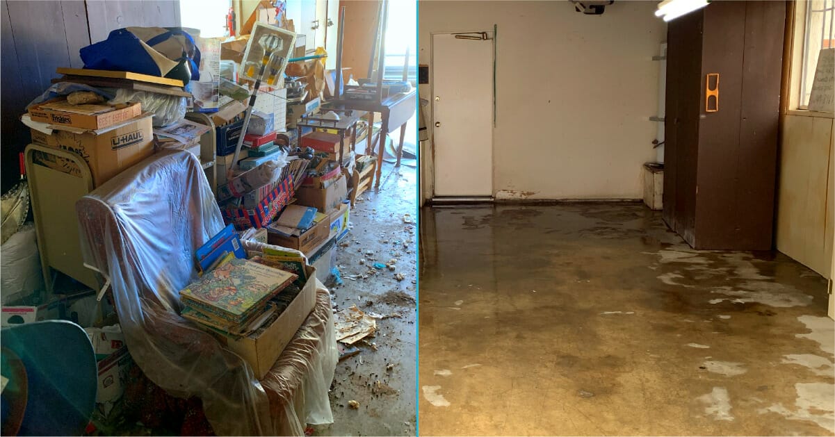 hoarding deep cleaning and remediation before and after