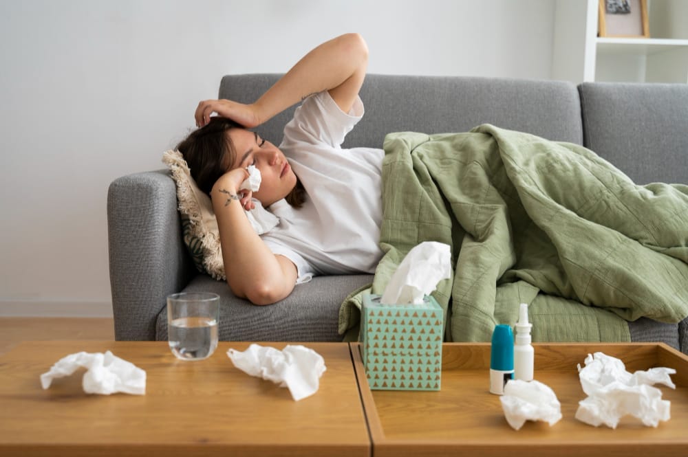 examlpe of sick woman from rodent exposure