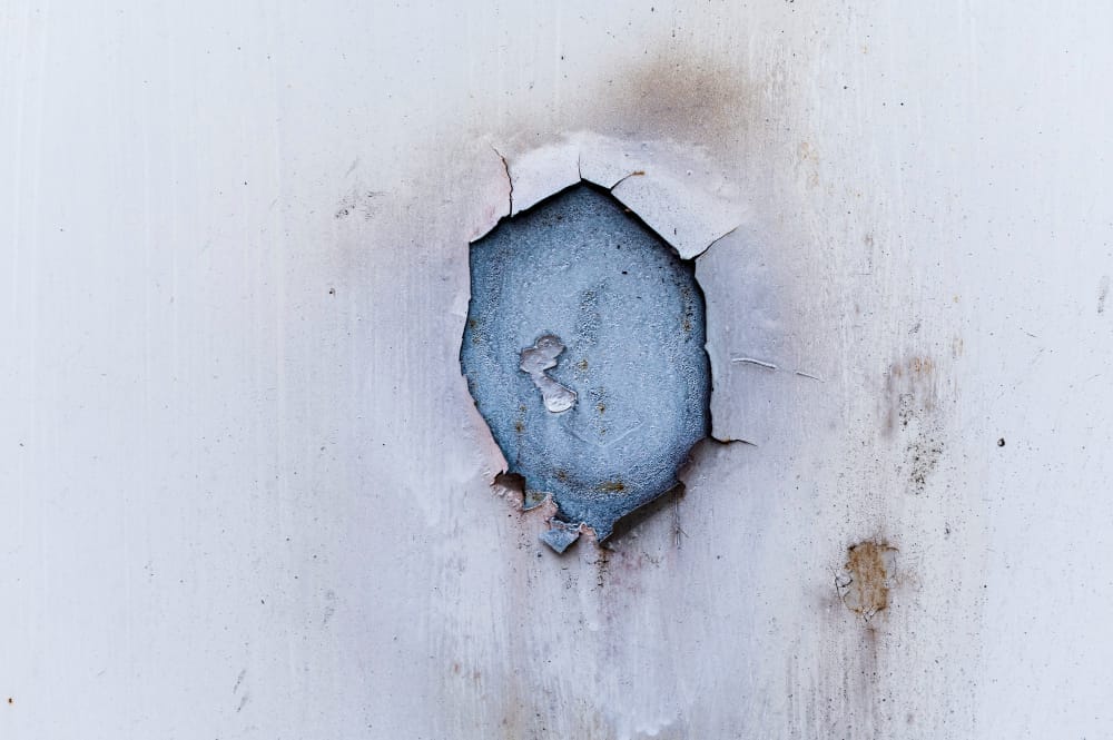 mold damage on wall