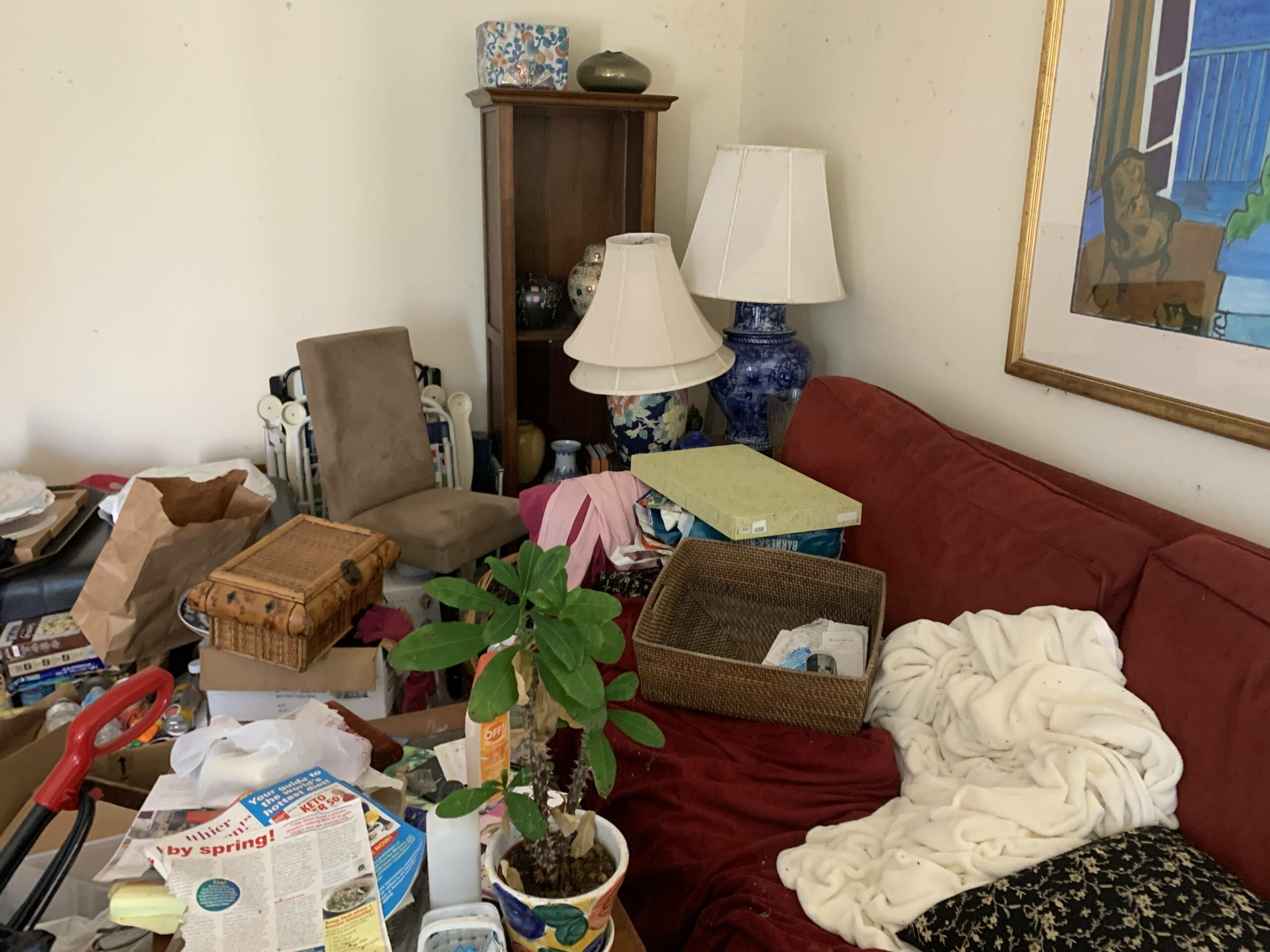 example of cluttered home