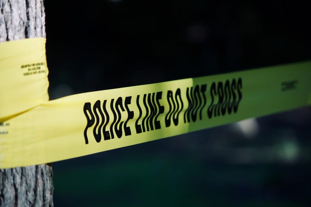 police containment area from tear gas incident example